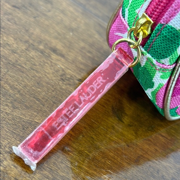 Lily Pulitzer for Estee Lauder Pink Floral Cosmetic Bag Makeup Organize Travel - Picture 4 of 8